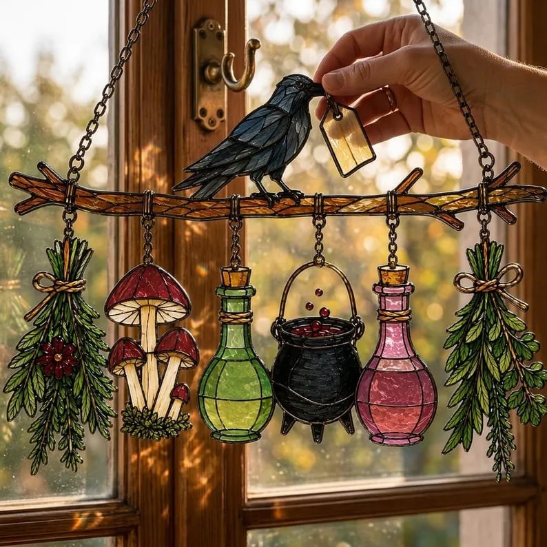 Raven Witch Suncatcher