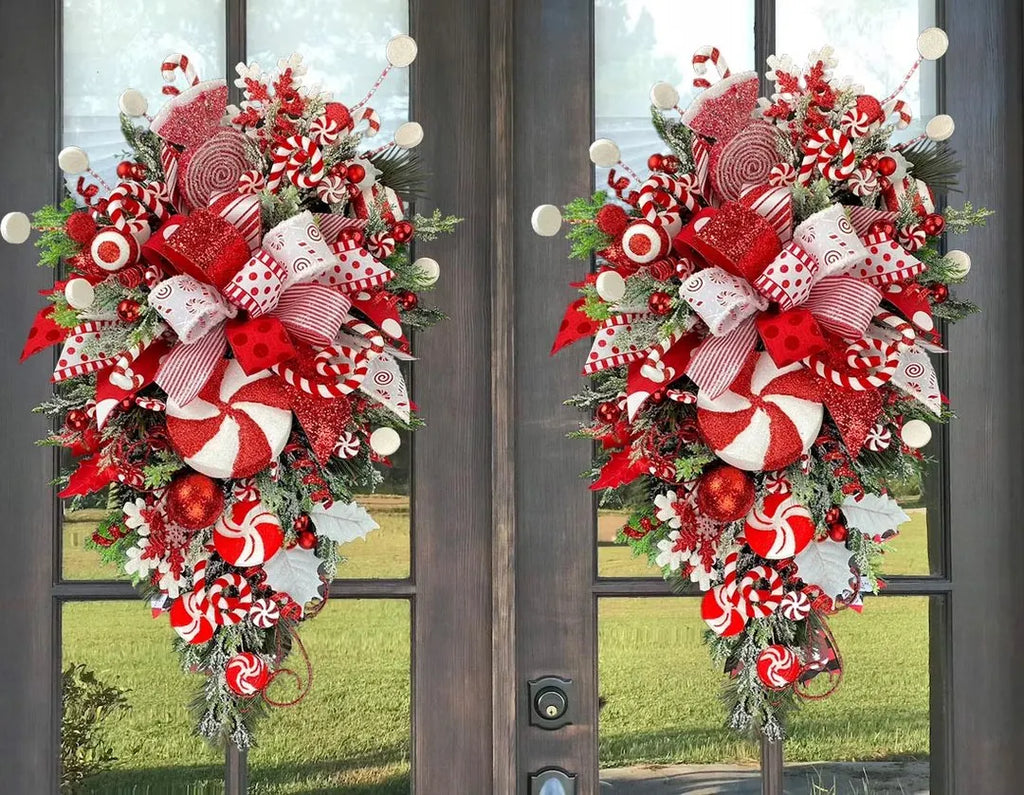 Candy Cane Christmas Wreath🍭