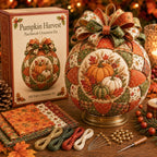 🍂 Beginner-Friendly DIY Autumn Thanksgiving Patchwork Ornament Kit Collection