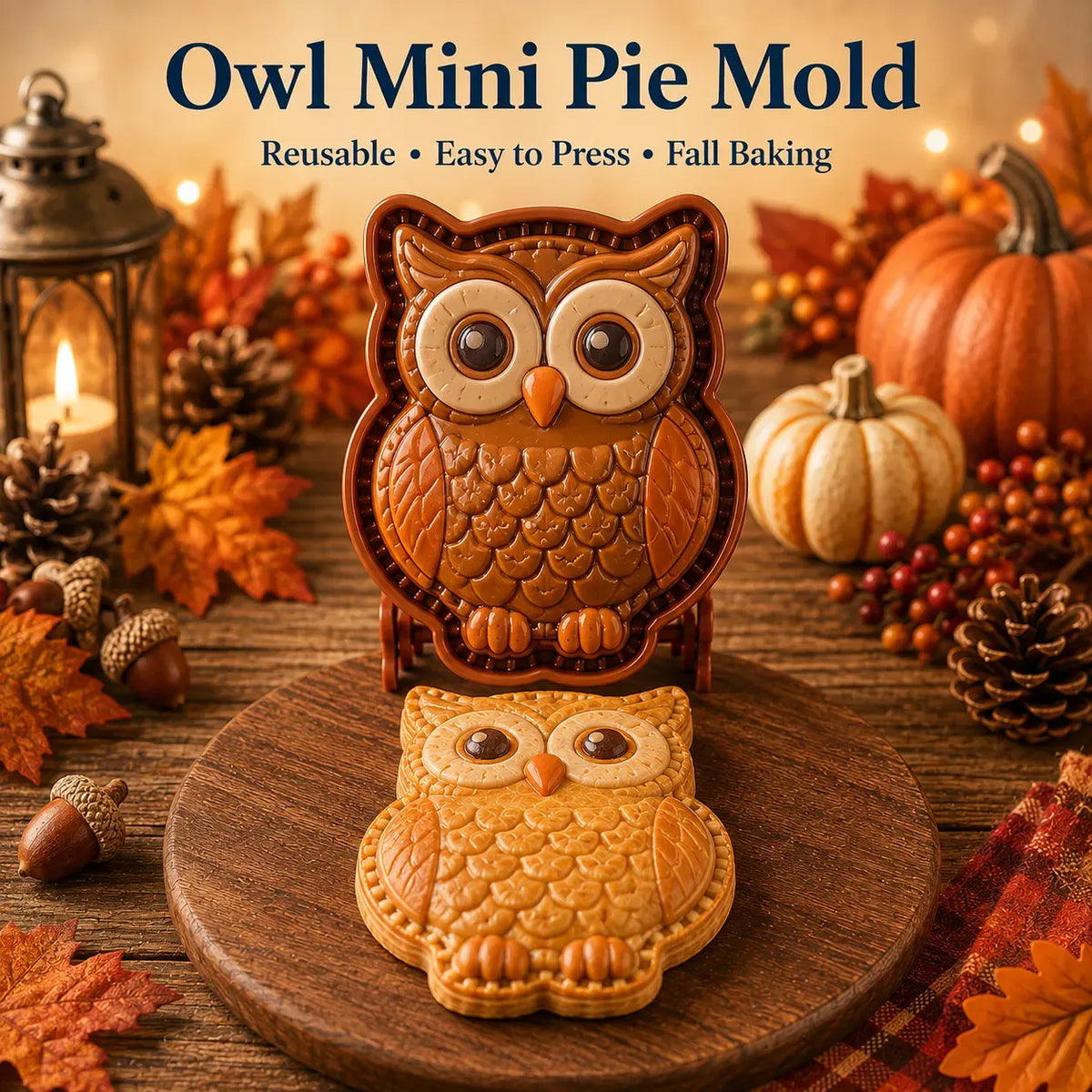 🍂 8-Design Fall Mini Pie Mold Collection