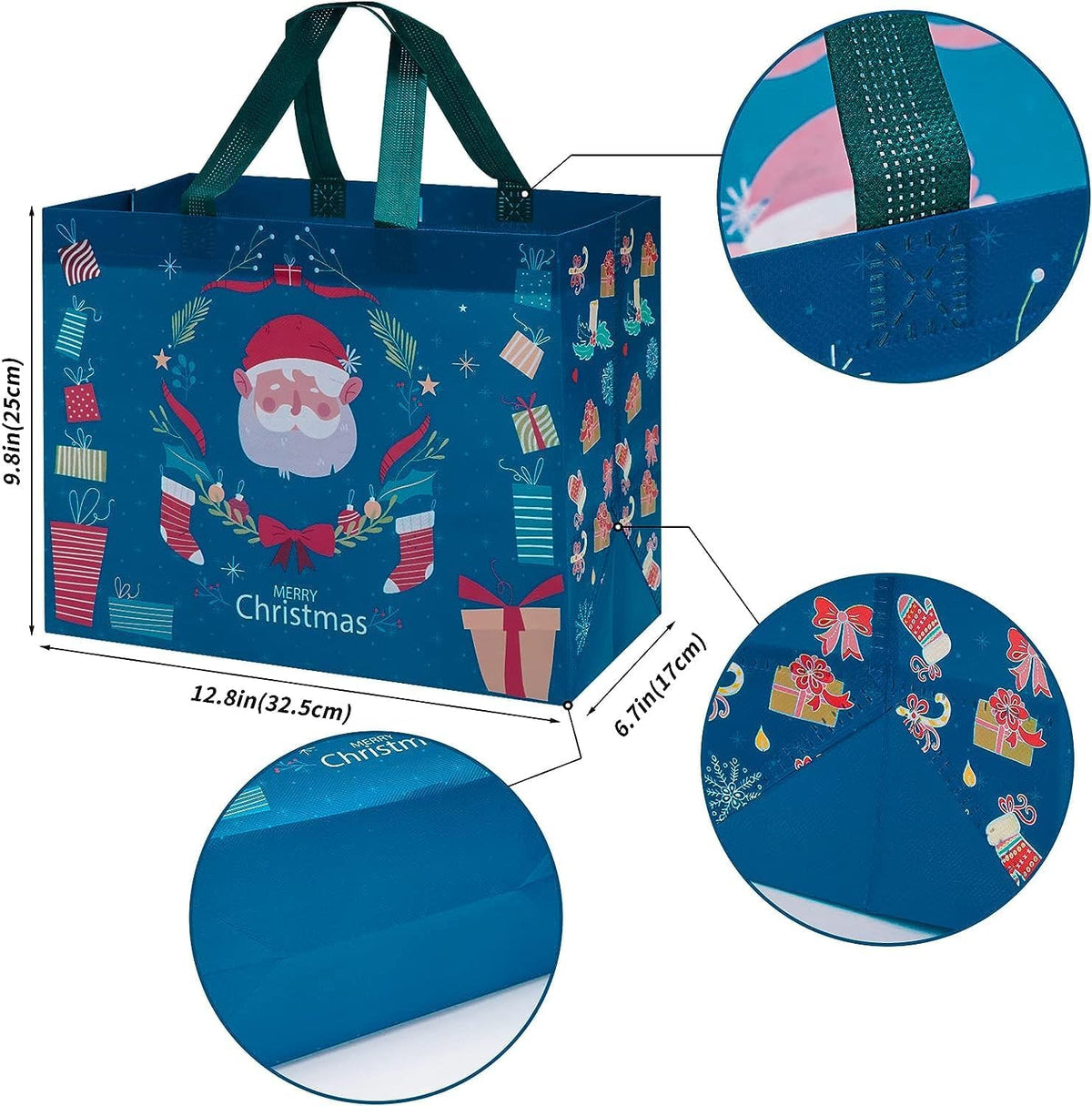 🔥🎄 Christmas Gift Bags Large Reusable Tote Bags