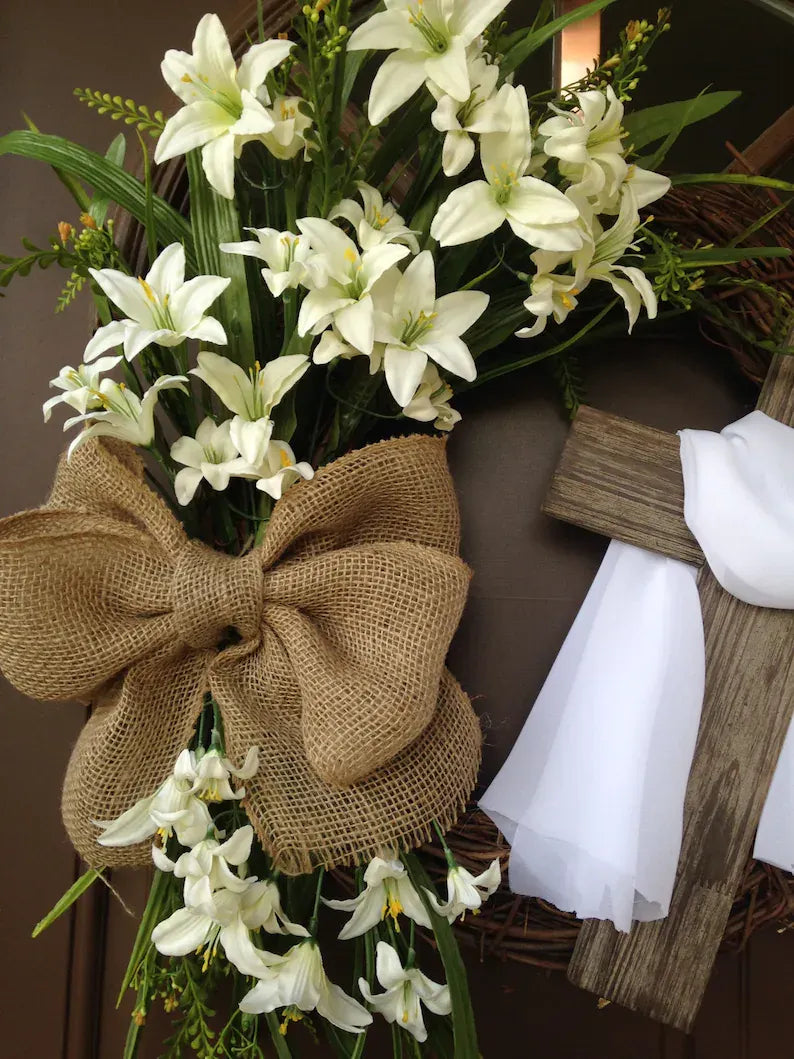 Easter Wreath with Cross