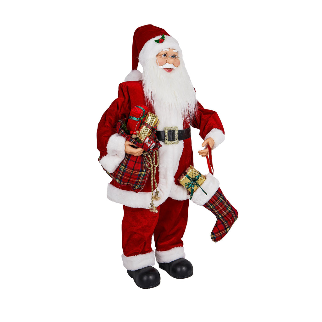 Traditional Santa LED Table Decor Dancing Santa Claus with Music, 39.5"