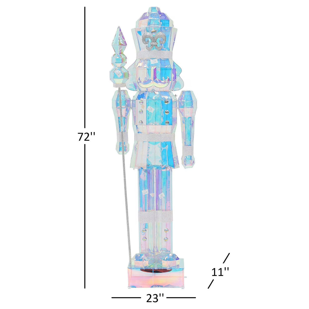 6' Pre-Lit Grand Nutcracker Garden Statue, LED PVC Statue