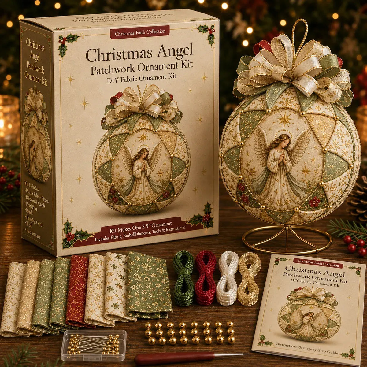✝️ Beginner-Friendly DIY Christmas Nativity Patchwork Ornament Kit Collection