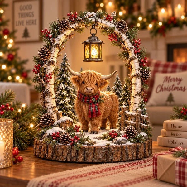 Birch Arch Christmas Lantern Decor