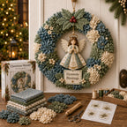 🎄 3D Fabric Poke Wreath DIY Kit2