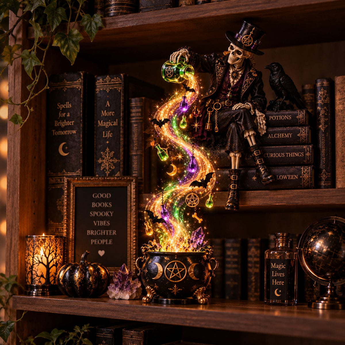 Enchanted Bookcase Shelf Light Collection