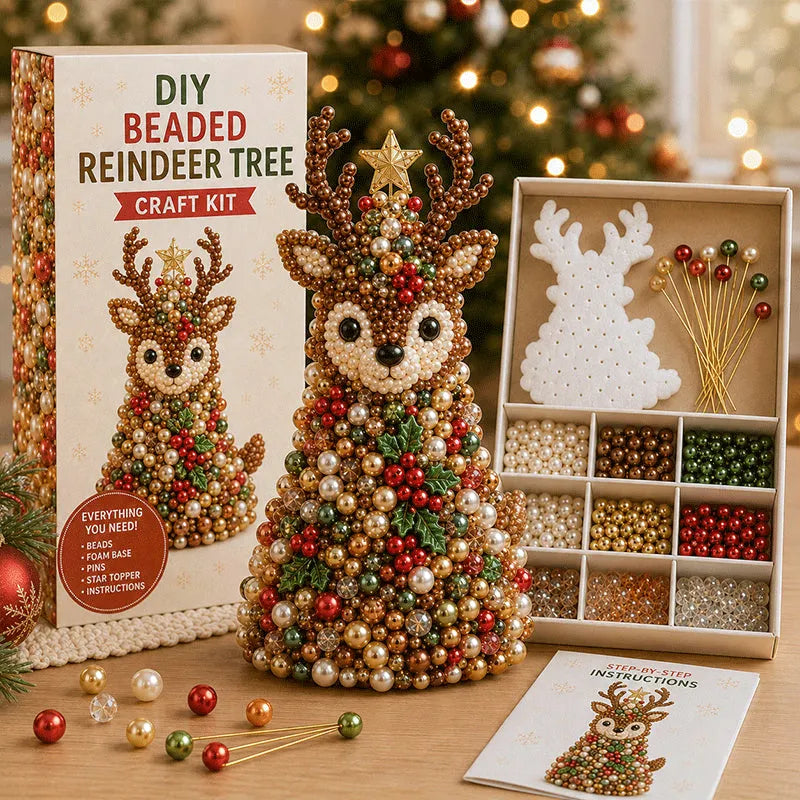 🐾 Animal-Themed Beaded Christmas Tree DIY Kit