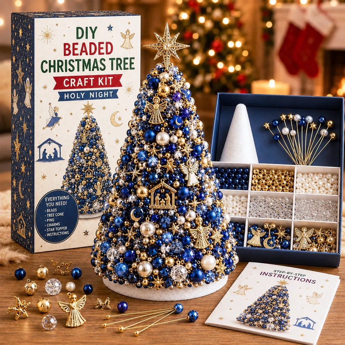 🎄Beginner-Friendly DIY Beaded Christmas Tree Craft Kit Collection