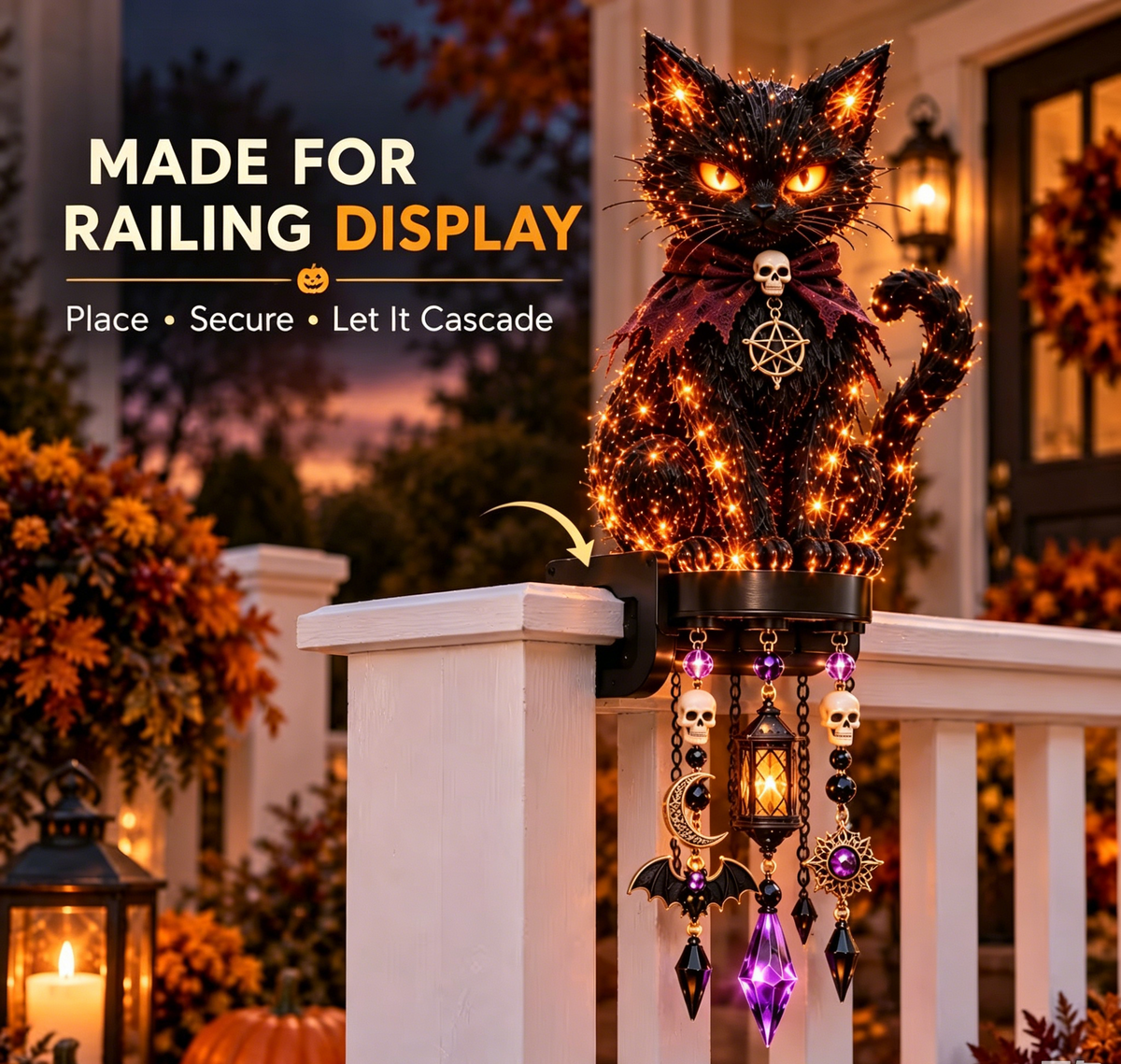 Christmas Porch Railing Light Set