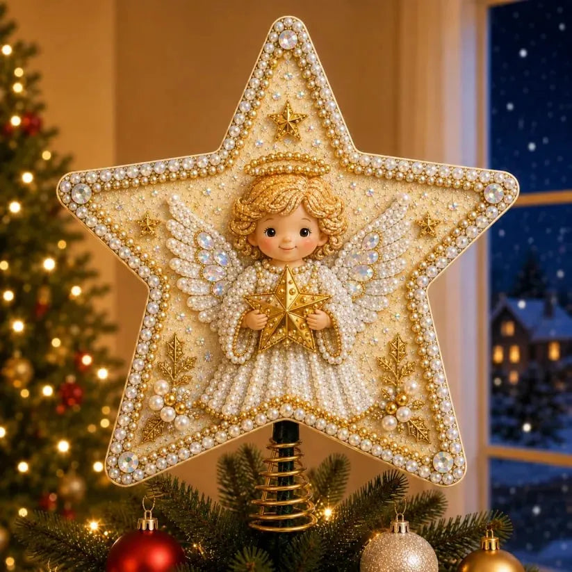 🎄🎅Pearl Diamond Art Christmas Tree Topper Kit