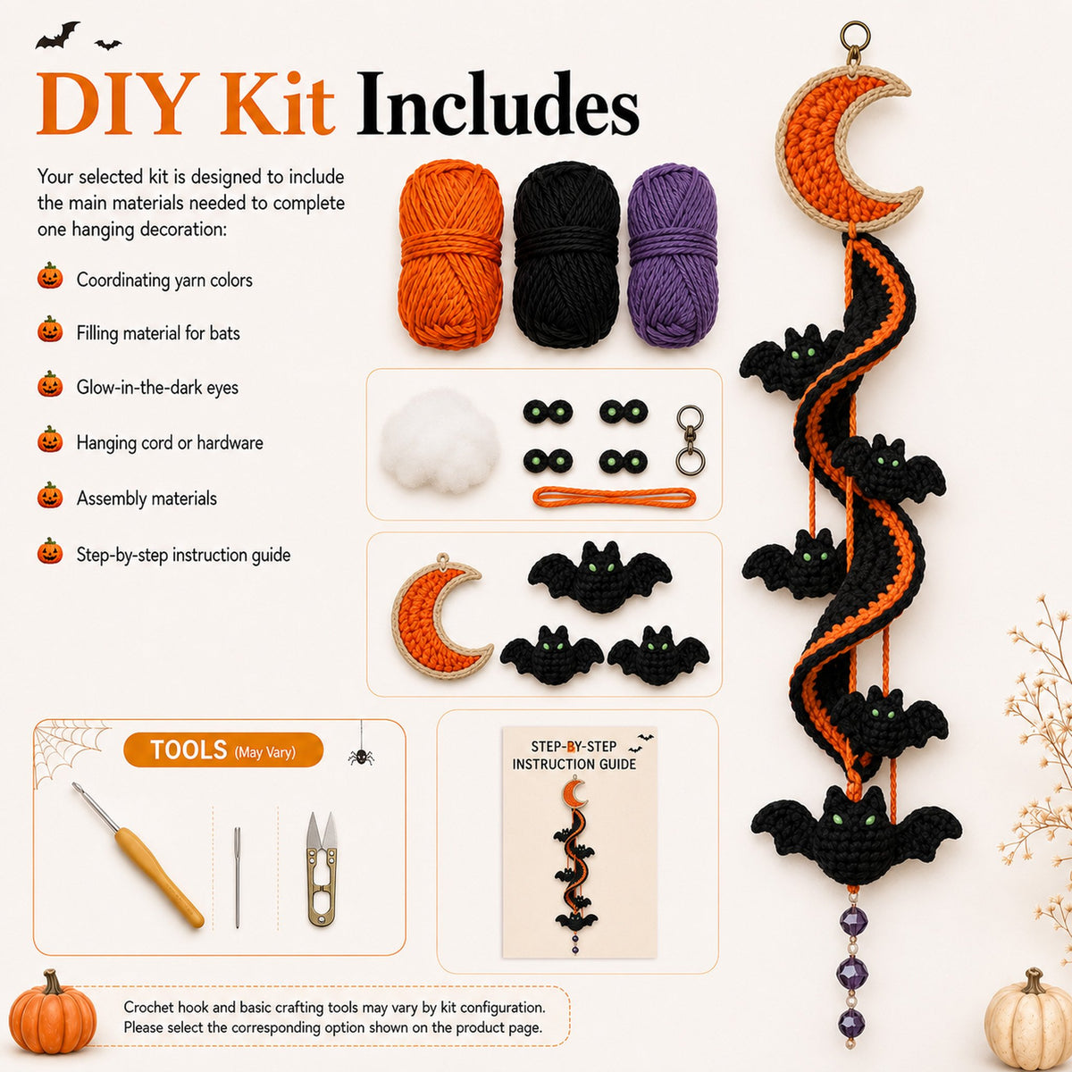 🎃 Enchanted Halloween Crochet Spiral DIY Kit