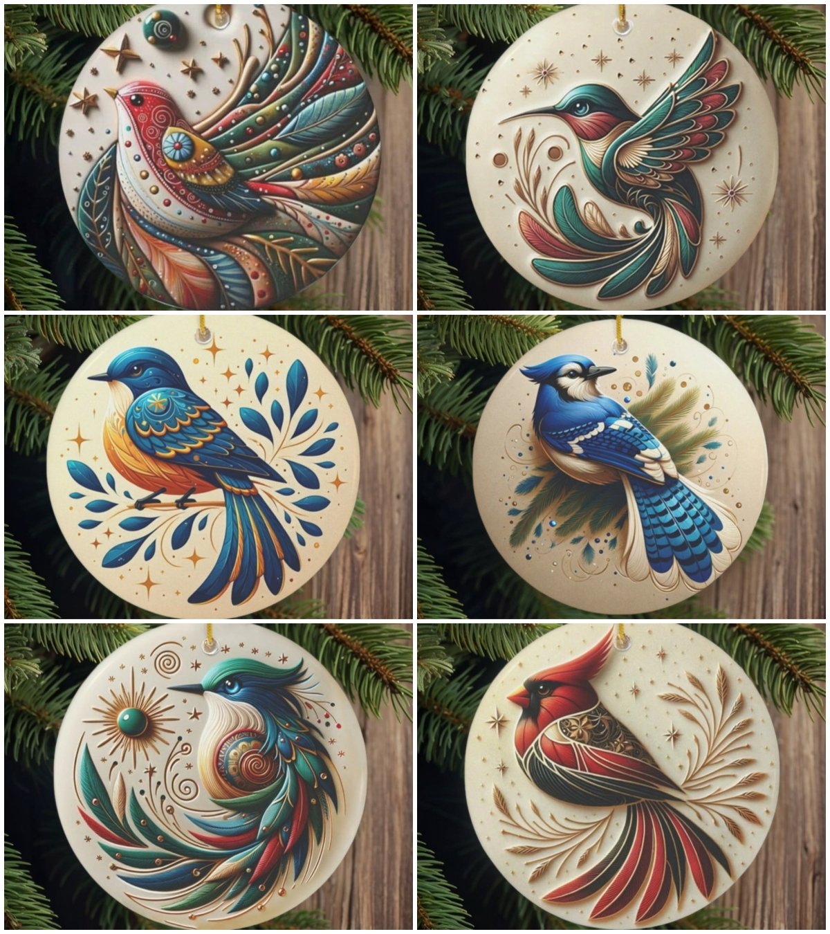 🔥Bird Of Many Colors Christmas Ornaments