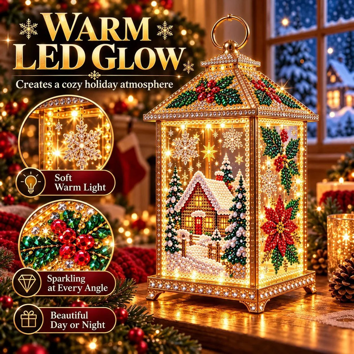 🌟DIY Light-Up Diamond Art Lantern
