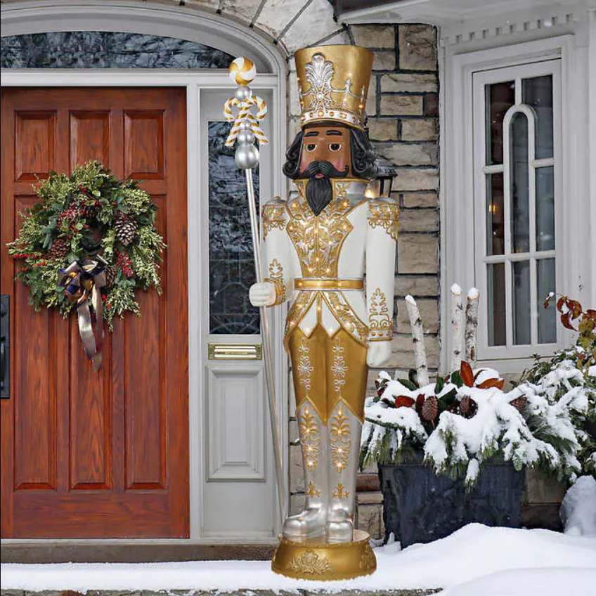 8 ft Giant Sized Animated Nutcracker with Drums-E