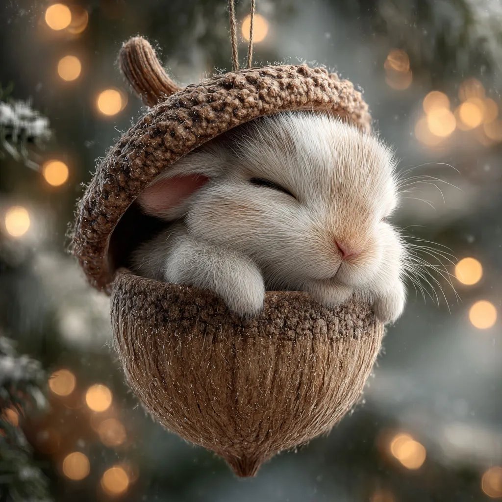 ❤️2D Forest Animal Acorn Ornaments
