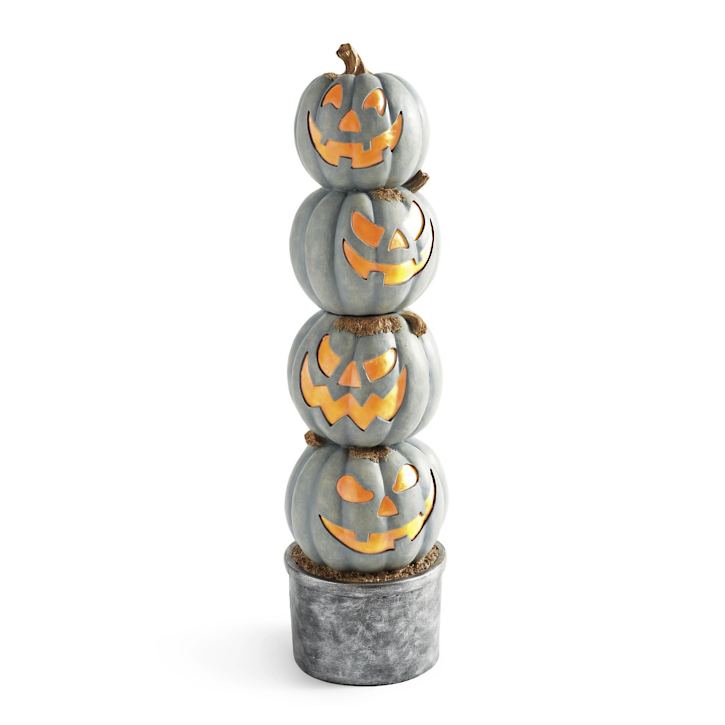 Pre-lit Jack-O-Lantern Topiary
