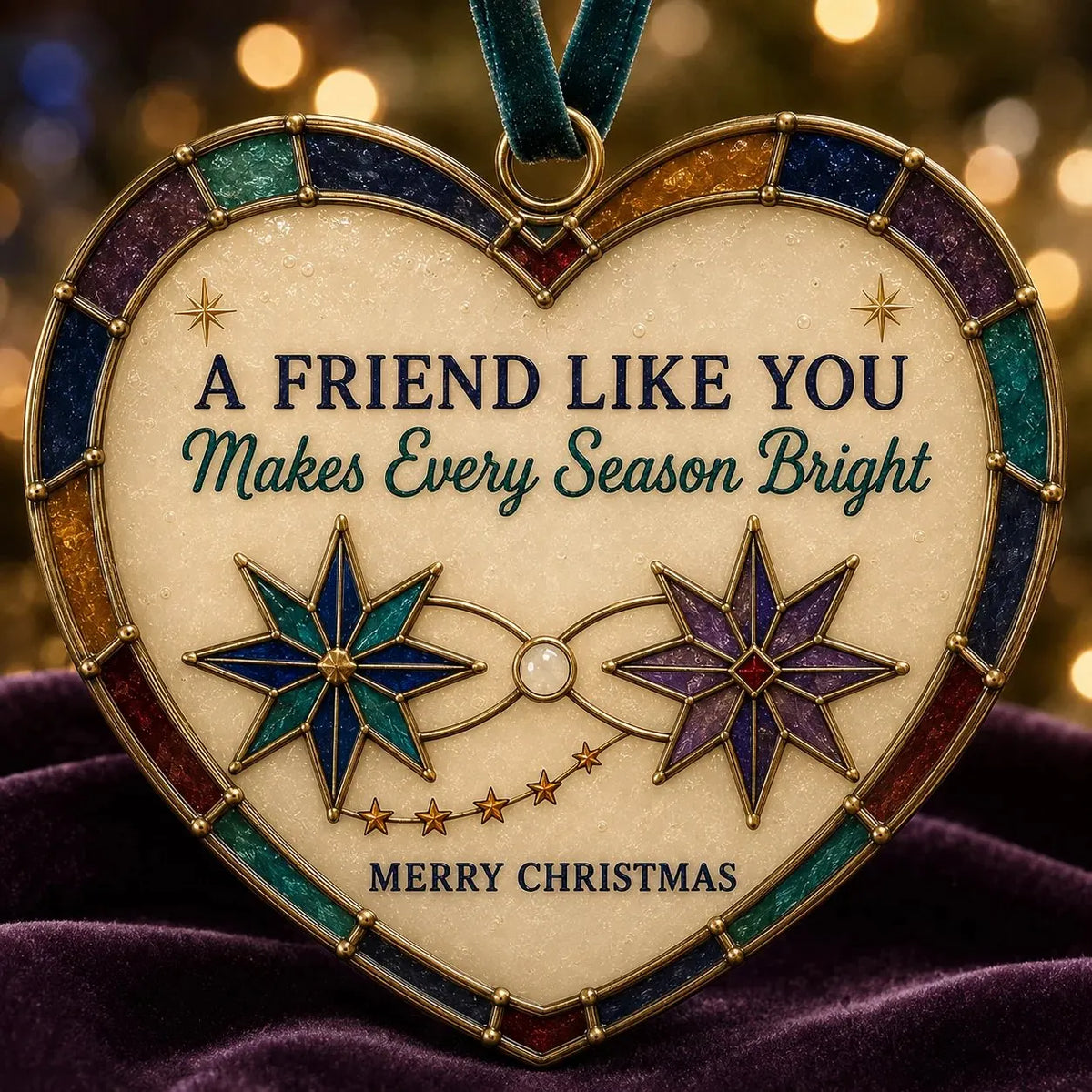 ✨ Heartfelt Stained-Glass Style Christmas Ornaments | The Perfect Holiday Gift for Everyone You Love ❤️🎄