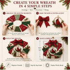Christmas Fabric Wreath DIY Kit