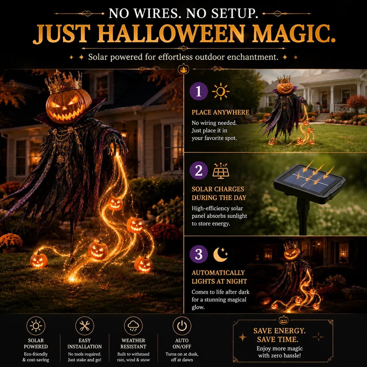 Flowing LED Halloween Yard Light