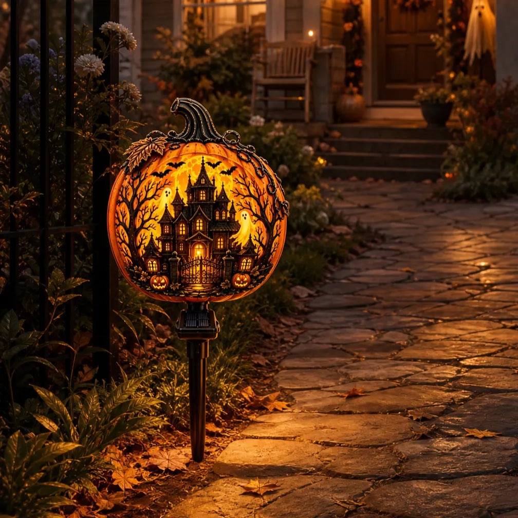 🎃 Solar Halloween Pumpkin Garden Stake Light