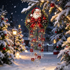 🎅 Elegant Christmas Hanging Decor – Festive Santa Swag 🎄