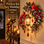 🔥Cardinal Christmas Lantern Glow – Lighted Holiday Wall Decor