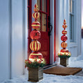 DIY Tall Ornament Holiday Topiary