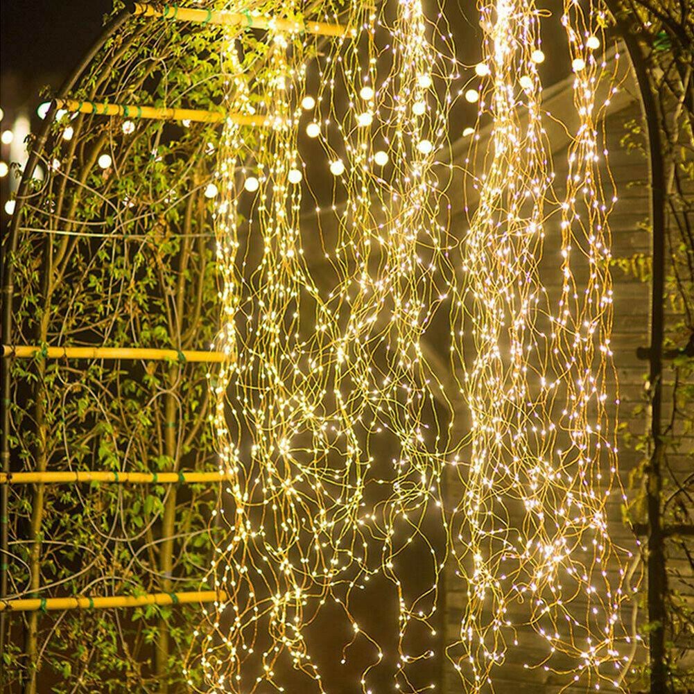 🌲8 Modes 100-600 Christmas LED Firefly Twinkle String Lights