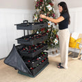 🎄✨ 120-Piece Christmas Ornament Storage Box – 5 Removable Trays & Adjustable Dividers