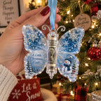 🦋💵 3D Embossed Butterfly Christmas Cash Gift Ornament – Holiday Money Holder Keepsake 🎄✨