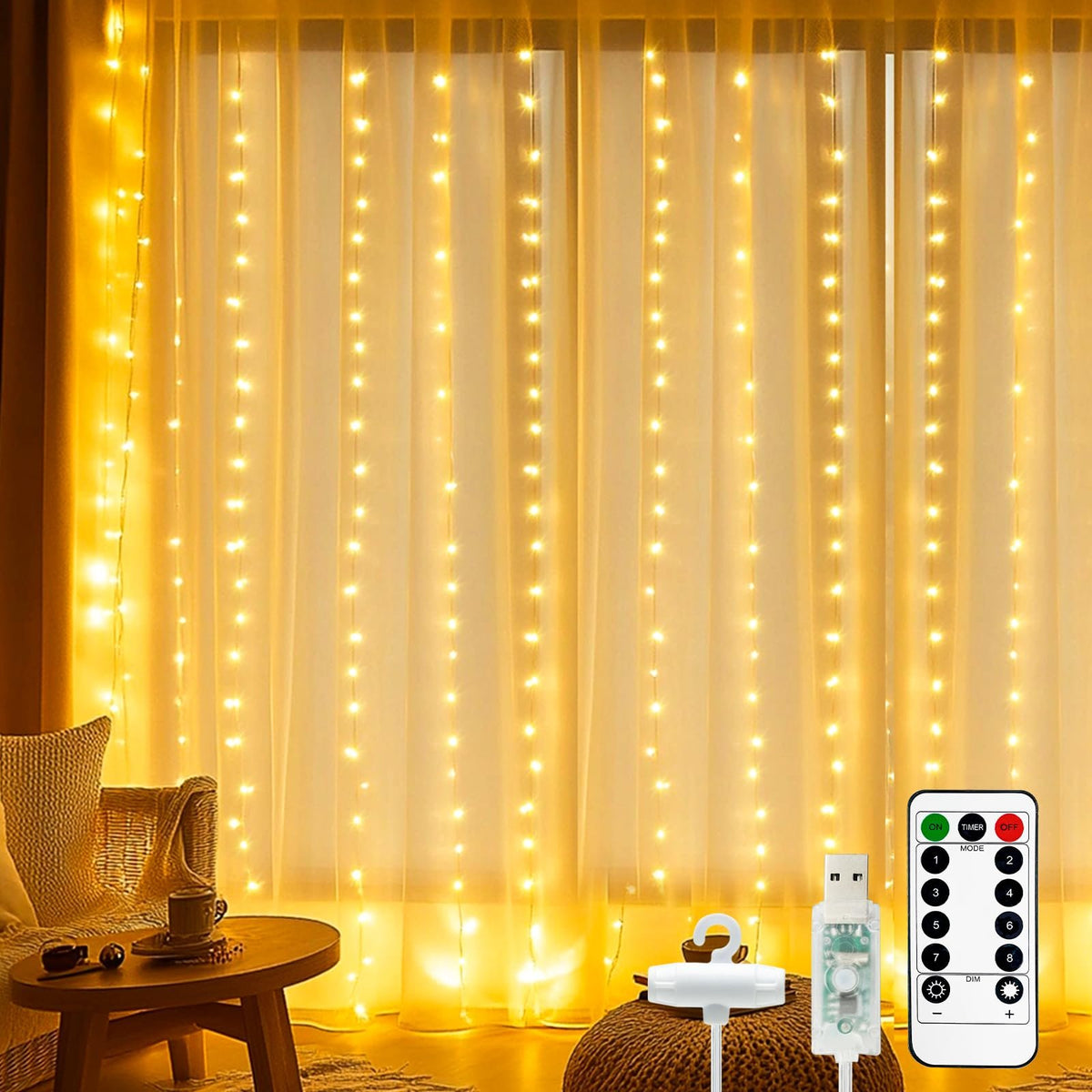 🔥LED Curtain Fairy Lights