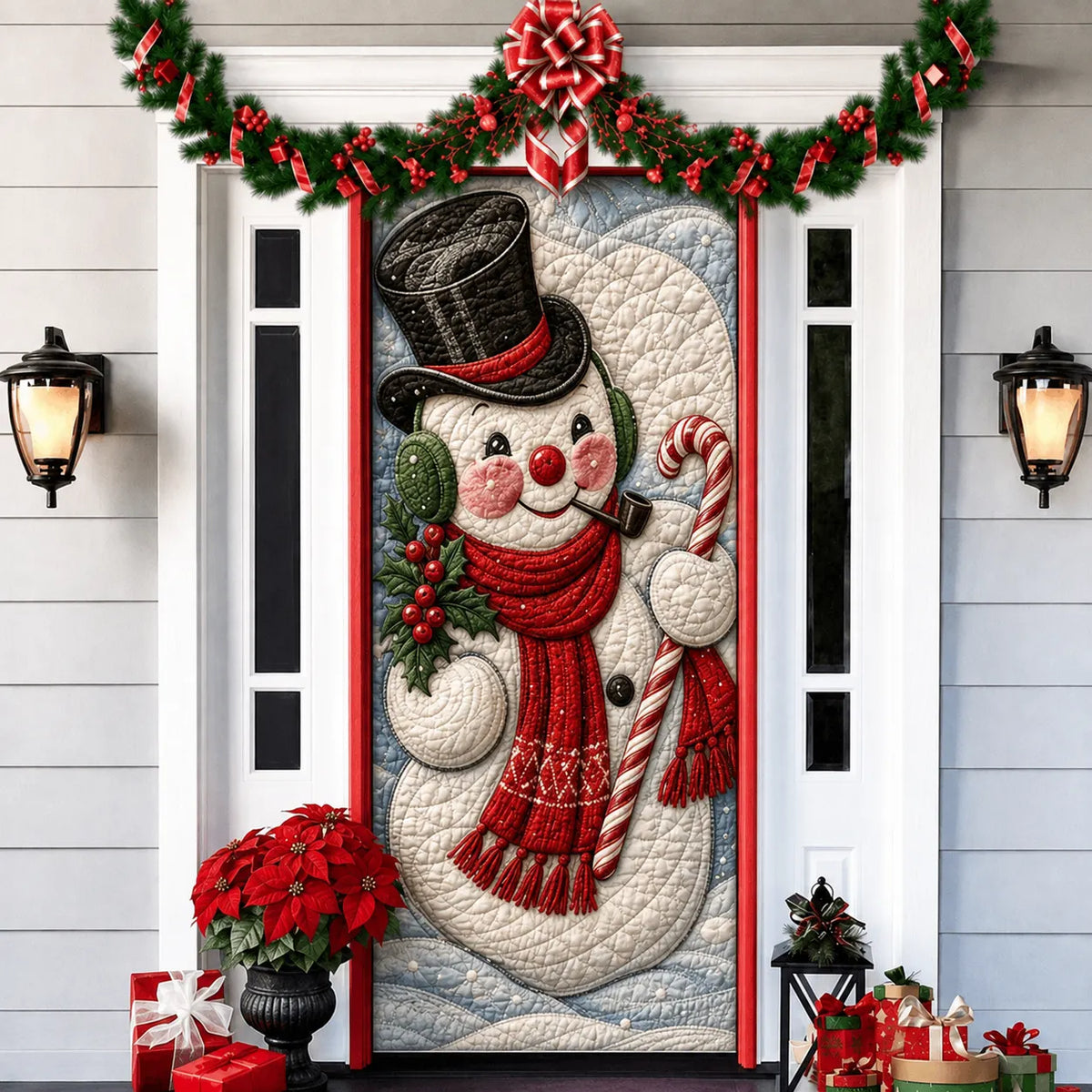 3D Christmas front door decoration