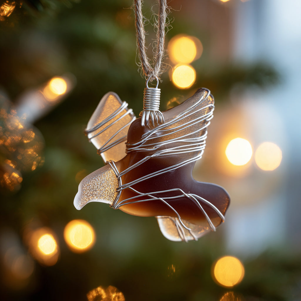 Sea Glass Birds Ornament