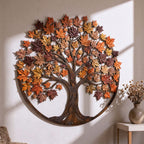 Metal Autumn Tree Metal Wall Art
