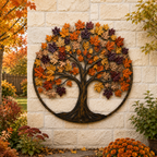 Metal Autumn Tree Metal Wall Art