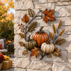 Autumn Pumpkin Metal Wall Decor