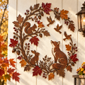 Autumn Woodland Animals Metal Wall Decor