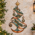 Rustic Christmas Tree Metal Wall Decor