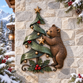Christmas Bear Metal Wall Decor