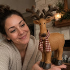 Rustic Farmhouse Reindeer Figurine