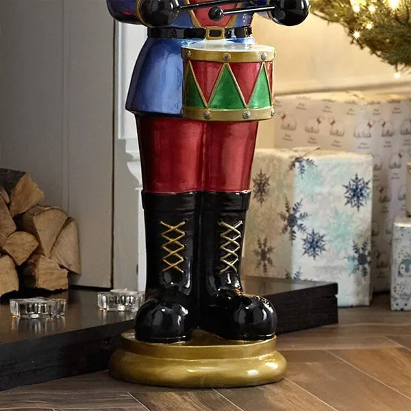 8 ft Giant Sized Animated Nutcracker with Drums-A