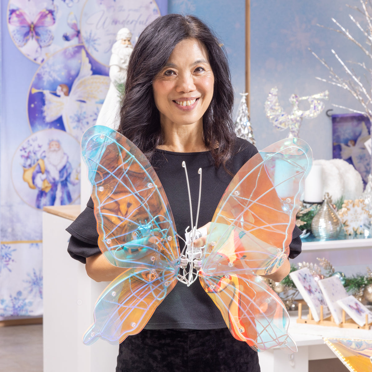 Season to Sparkle Outdoor Lamp & Lighting, LED Butterfly, 24"H