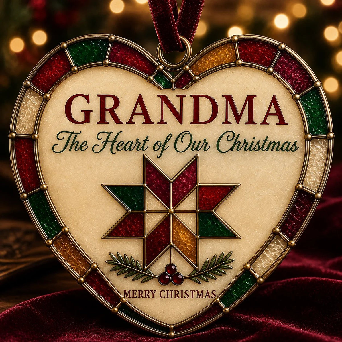 ✨ Heartfelt Stained-Glass Style Christmas Ornaments | The Perfect Holiday Gift for Everyone You Love ❤️🎄