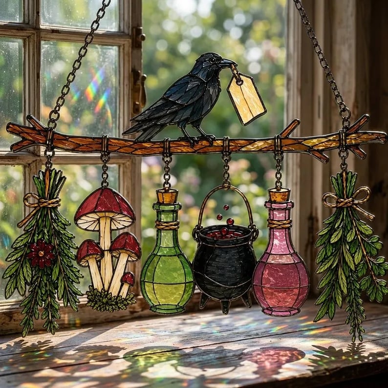 Raven Witch Suncatcher
