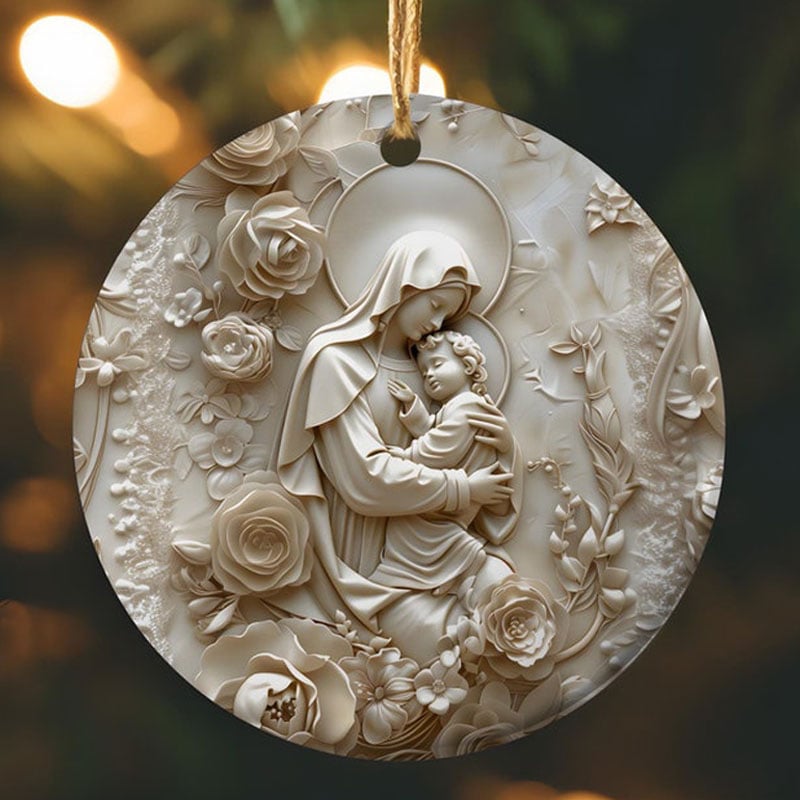 Holy Family Faith 3D Christmas Ornament