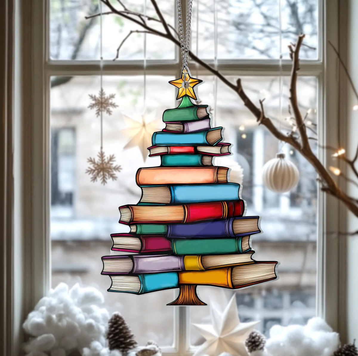 🎄📚✨Christmas Book Tree Ornament