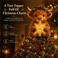 🎄Baby Highland Cow Glowing Star Tree Topper✨