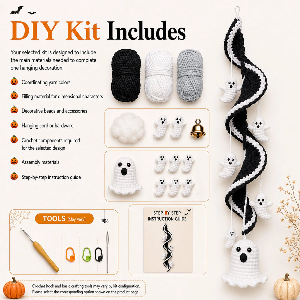 🎃 Enchanted Halloween Crochet Spiral DIY Kit